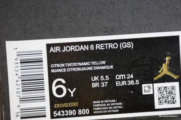 MaikeSneakers Floral Retro Dynamic Yellow (GS) Jordan Air 543390-800 6 0403